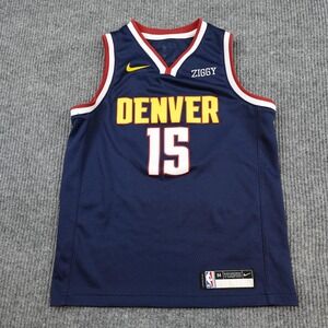 Denver Nuggets Jersey Youth Medium Blue NBA Basketball Nikola Jokic 15 Nike